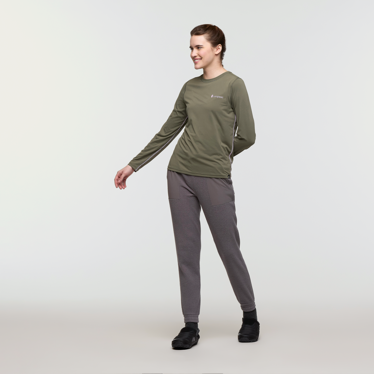 Abrazo Fleece Jogger - Women's, Cinder, Model Kathleen