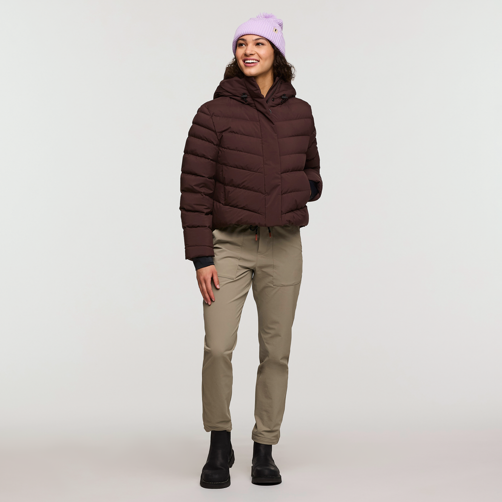 Alivio Down Jacket- Women's, Coffee, Model London