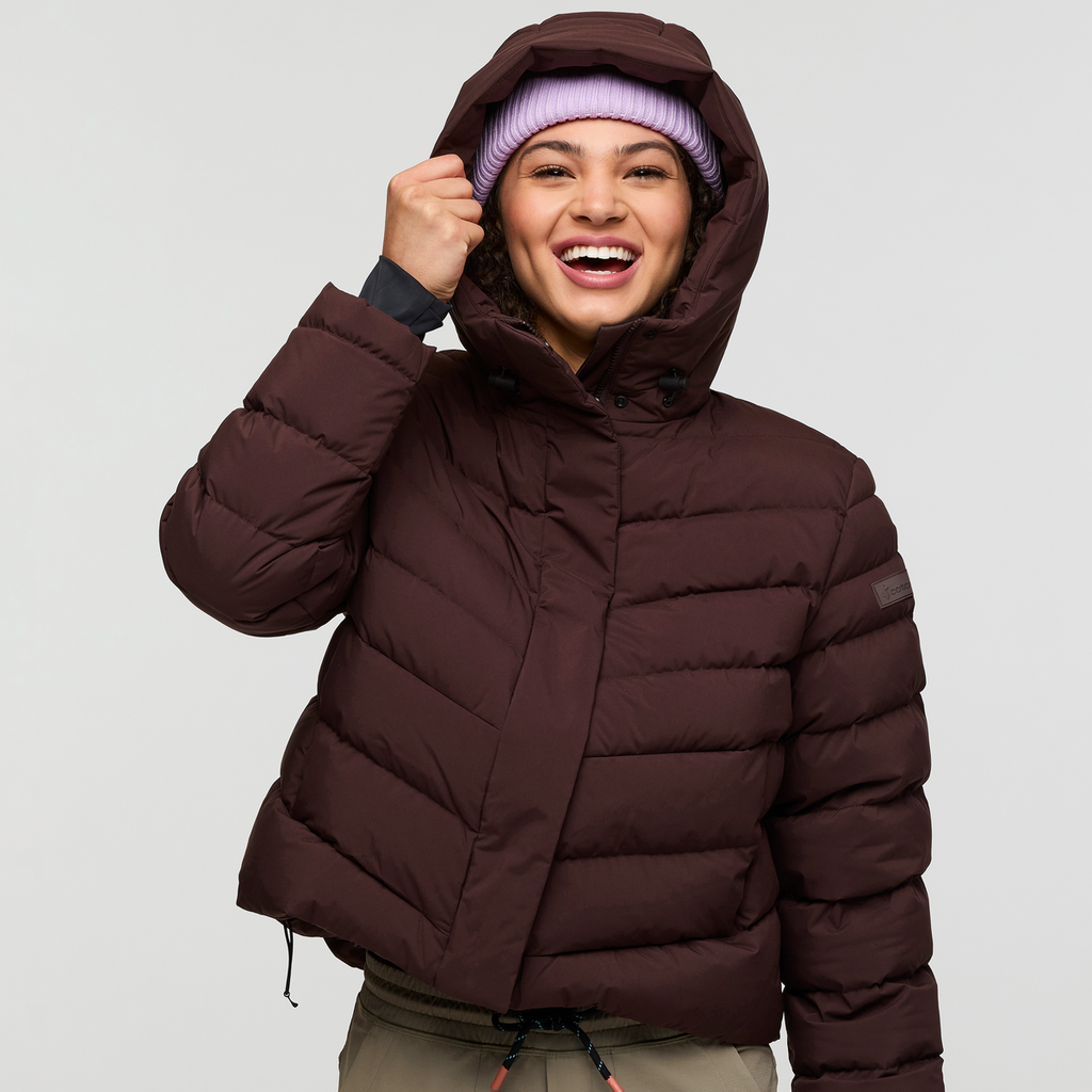 Alivio Down Jacket- Women's, Coffee, Model London