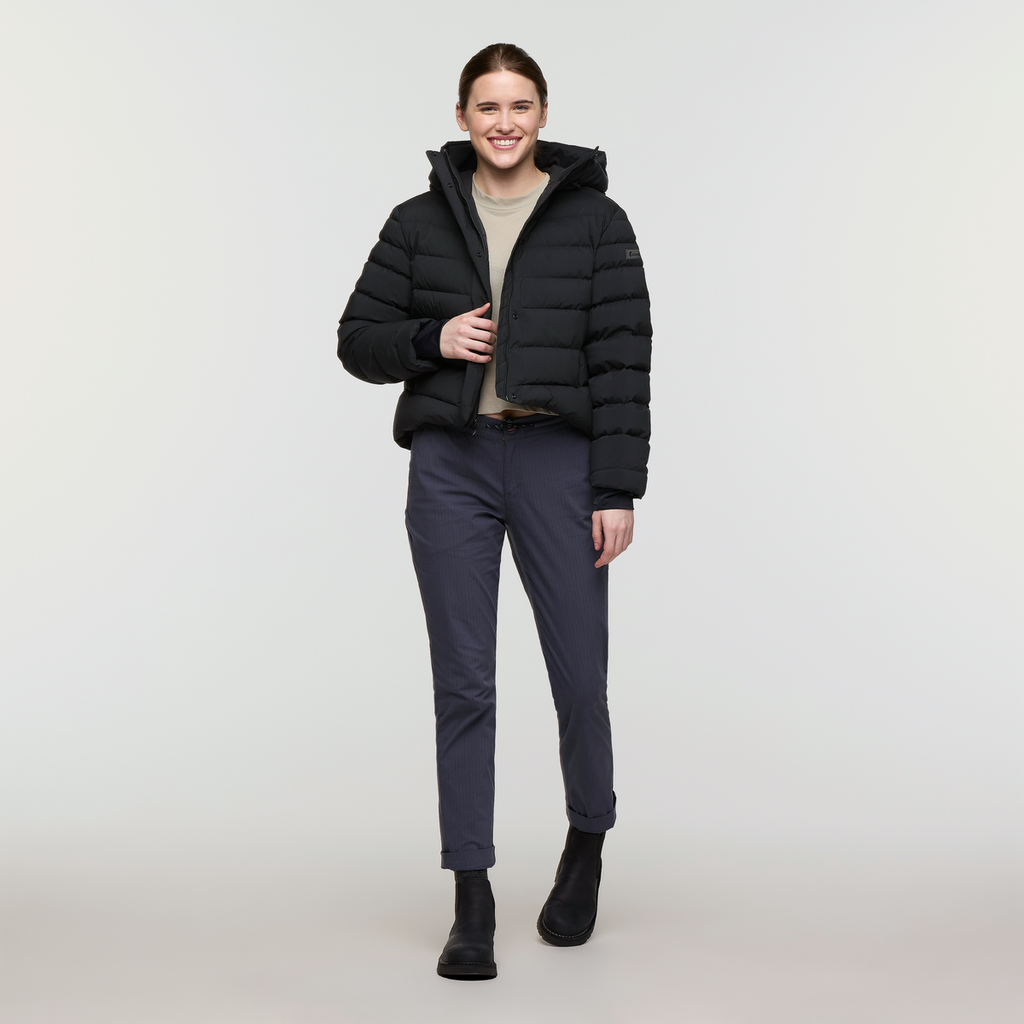 Alivio Down Jacket- Women's, Cotopaxi Black, Model Kathleen