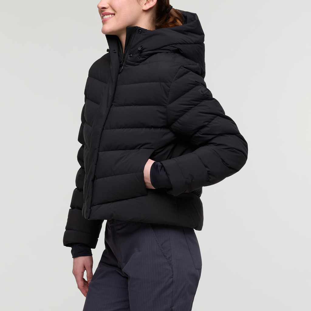 Alivio Down Jacket- Women's, Cotopaxi Black, Model Kathleen