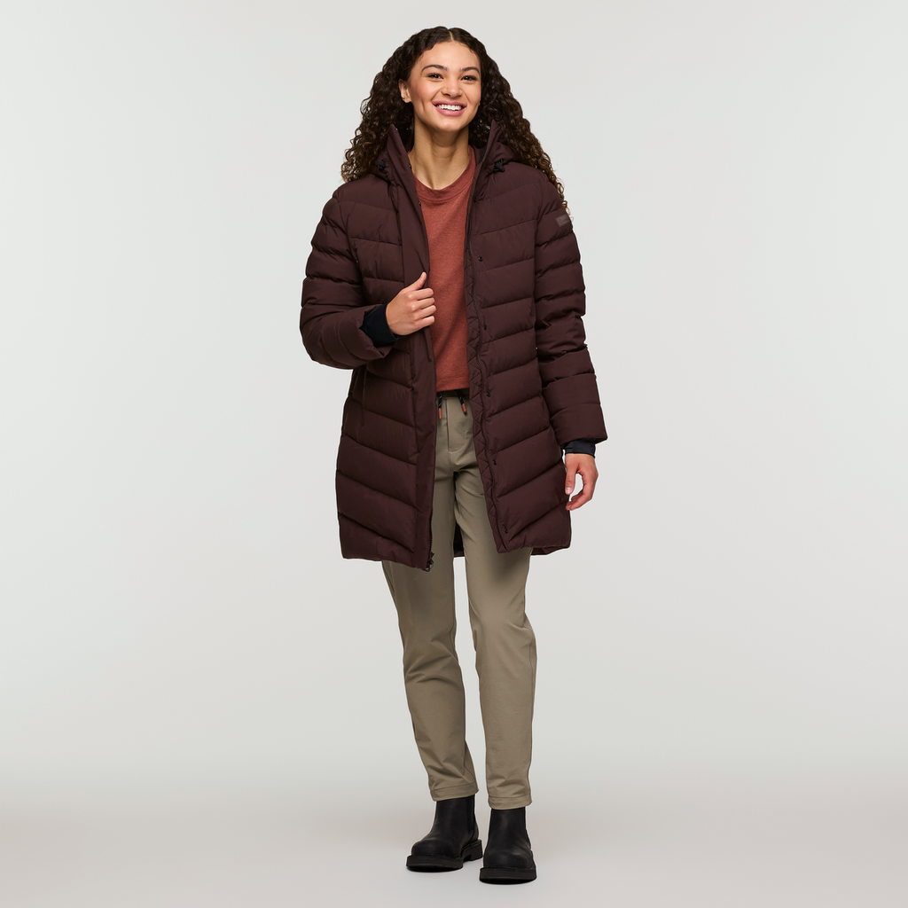 Alivio Down Parka - Women's, Coffee, Model London