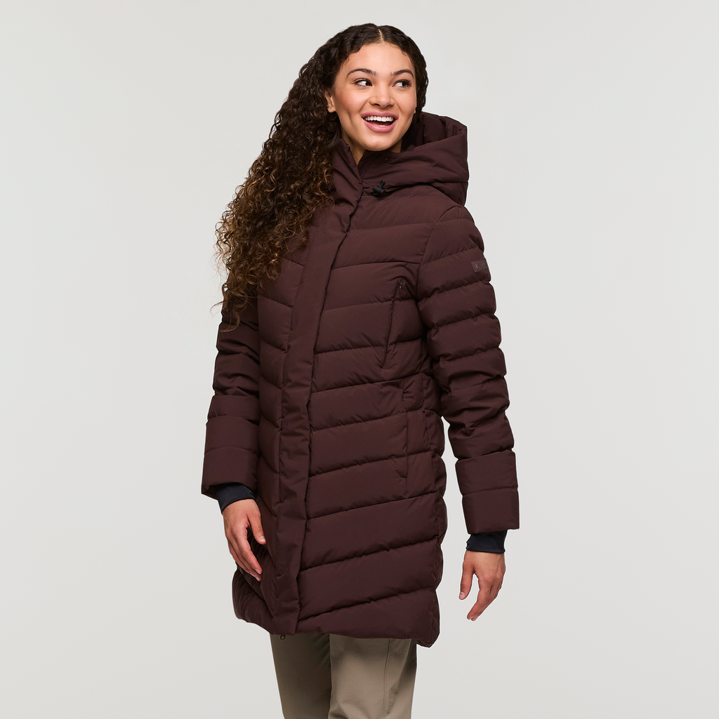 Alivio Down Parka - Women's, Coffee, Model London