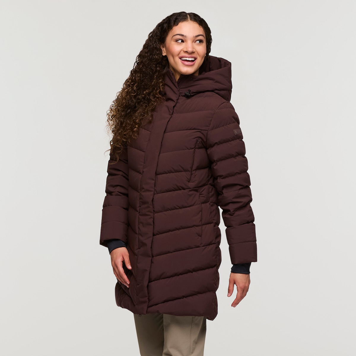 Alivio Down Parka - Women's, Coffee, Model London