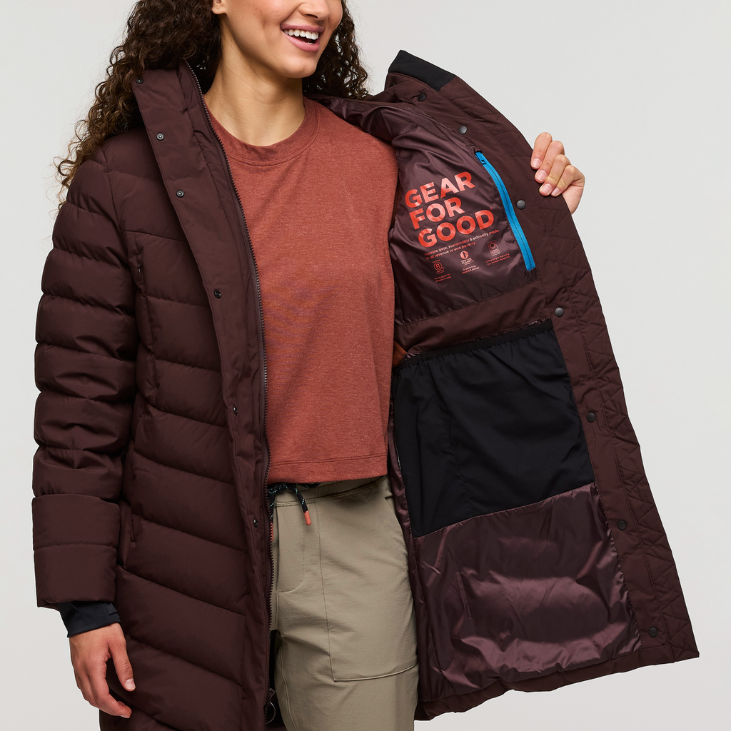 Alivio Down Parka - Women's, Coffee, Model London