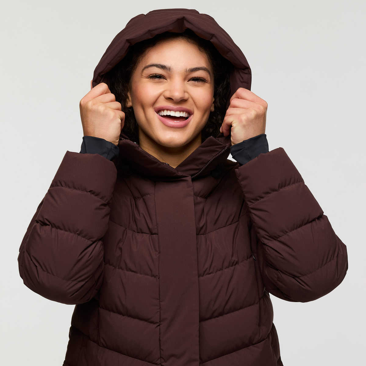 Alivio Down Parka - Women's, Coffee, Model London