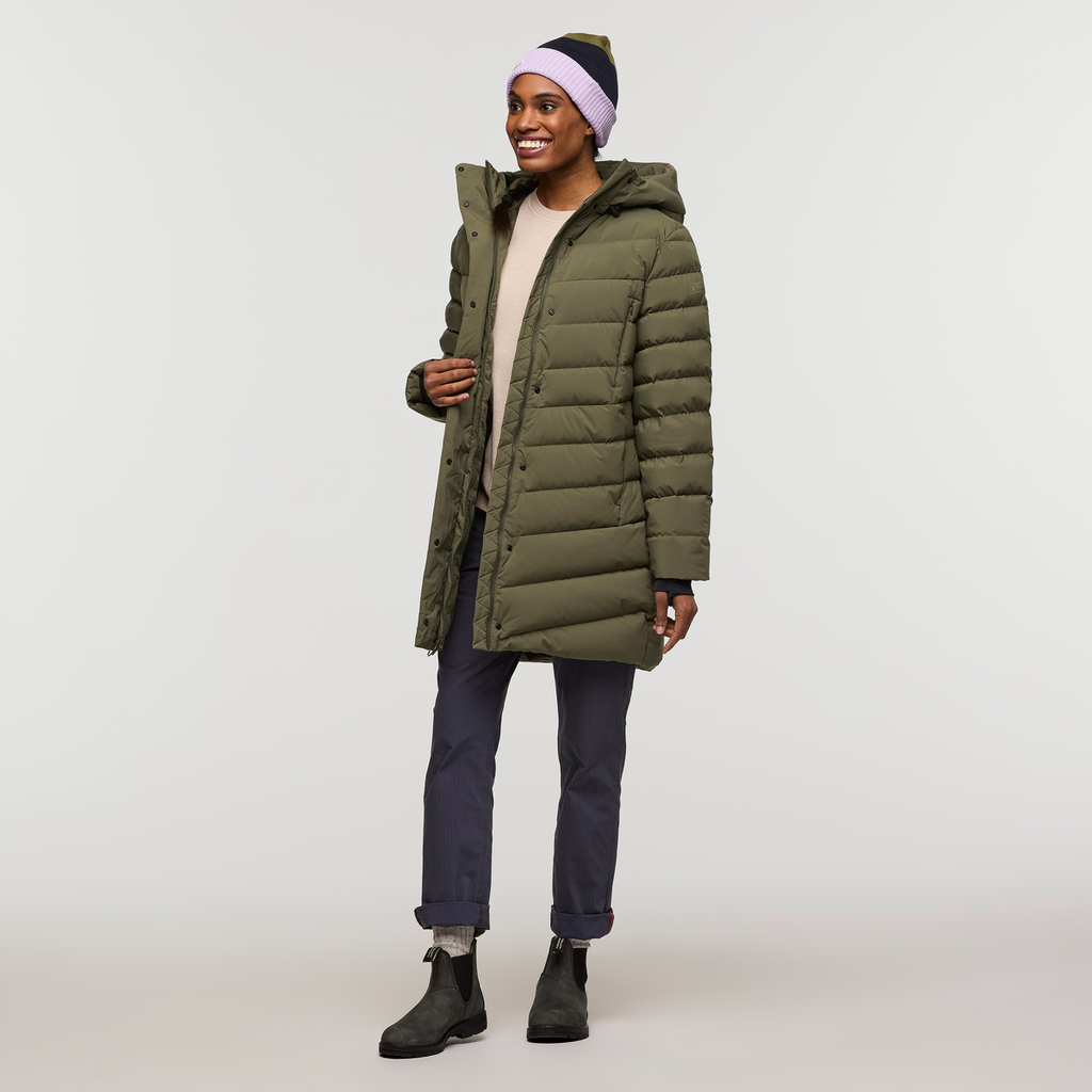 Alivio Down Parka - Women's, Fatigue, Model Fatigue
