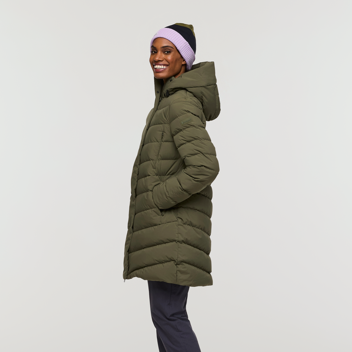 Alivio Down Parka - Women's, Fatigue, Model Fatigue