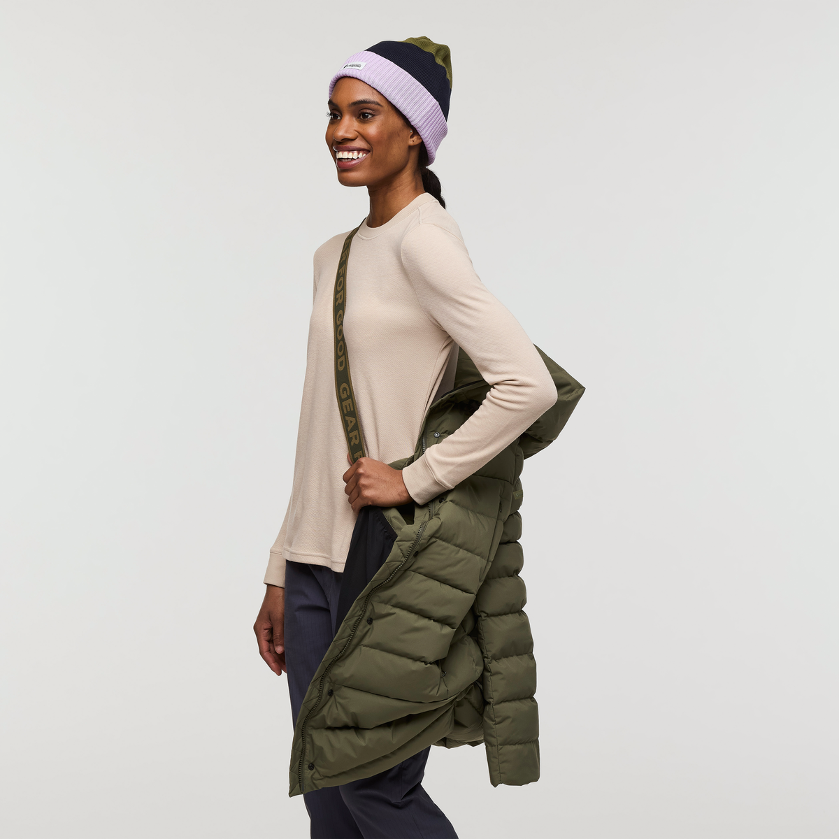 Alivio Down Parka - Women's, Fatigue, Model Fatigue