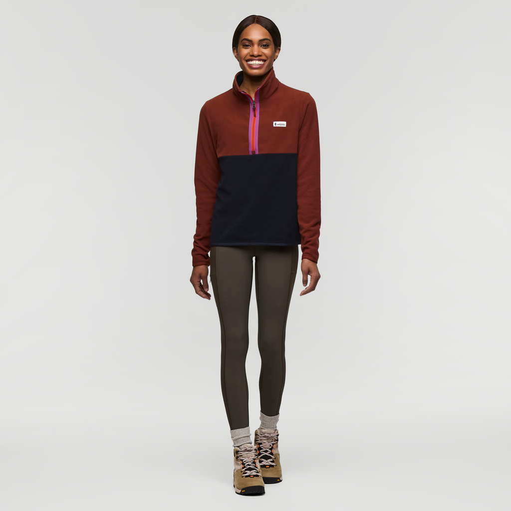 Amado Fleece Pullover - Women's, Rusty/Carbon, Model Sydney