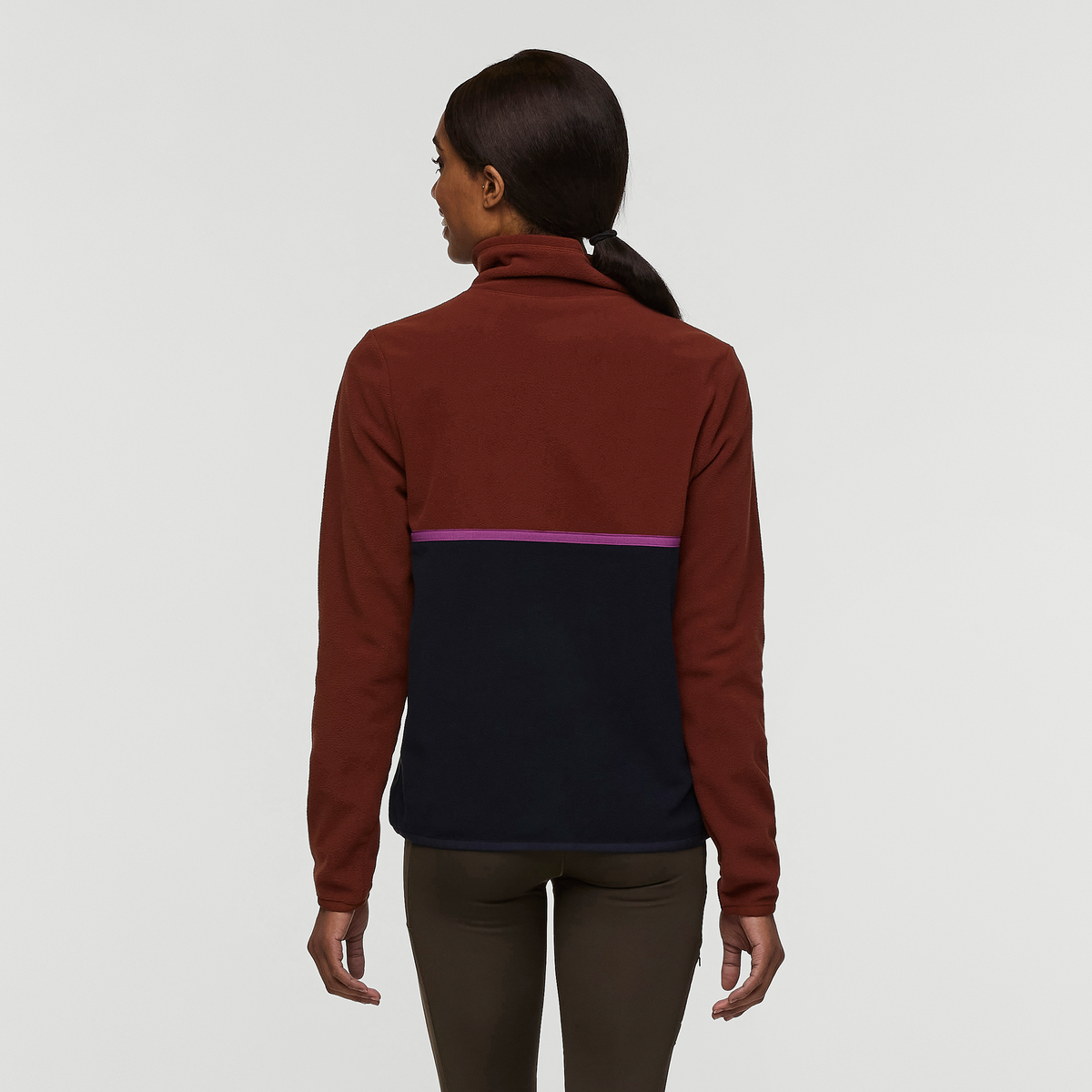 Amado Fleece Pullover - Women's, Rusty/Carbon, Model Sydney