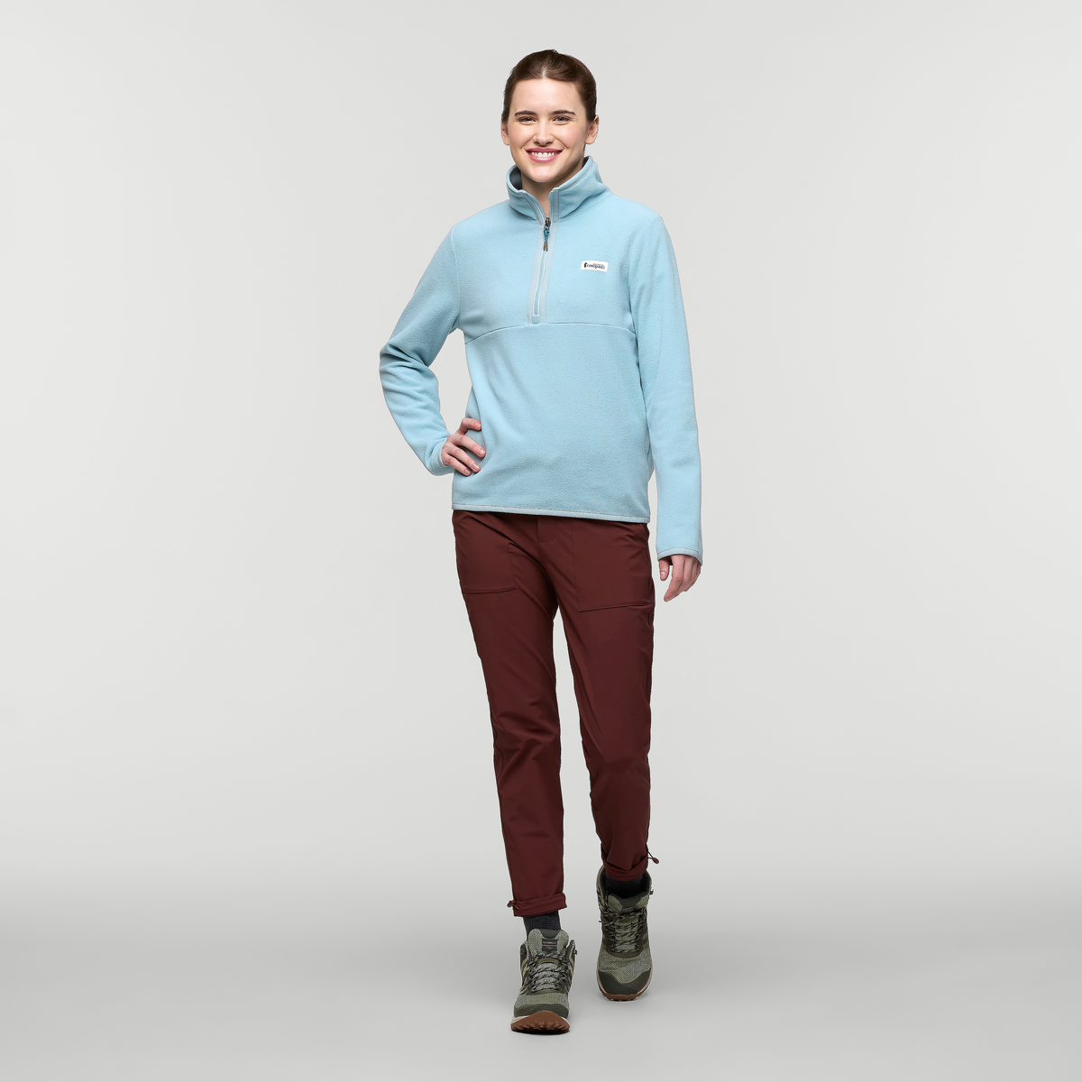 Amado Fleece Pullover - Women's, Sea Spray, Model Kathleen
