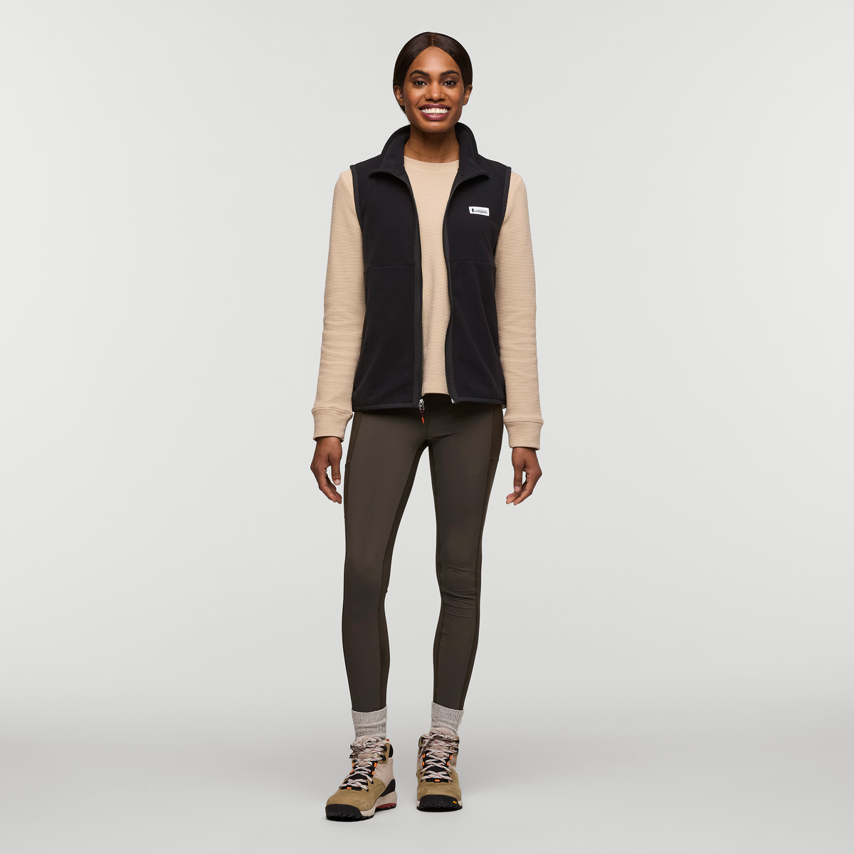 Amado Fleece Vest - Women's, Cotopaxi Black, Model Sydney