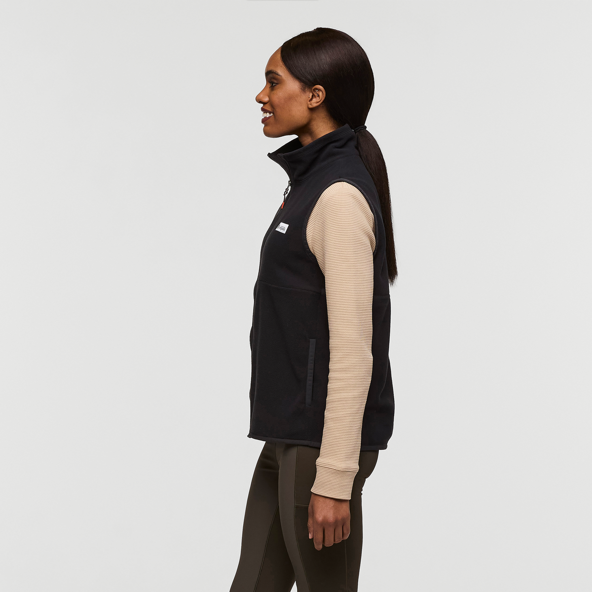 Amado Fleece Vest - Women's, Cotopaxi Black, Model Sydney