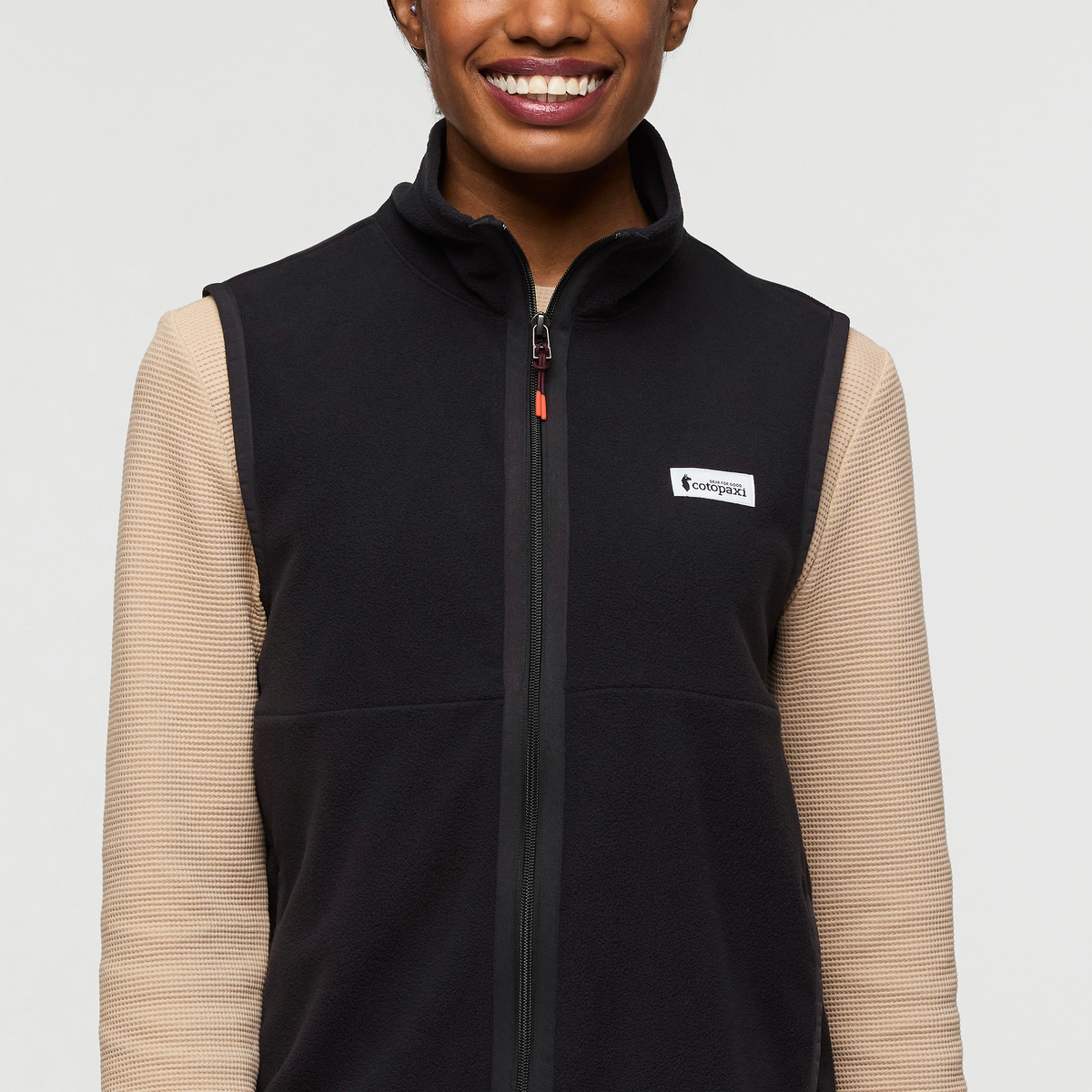 Amado Fleece Vest - Women's, Cotopaxi Black, Model Sydney