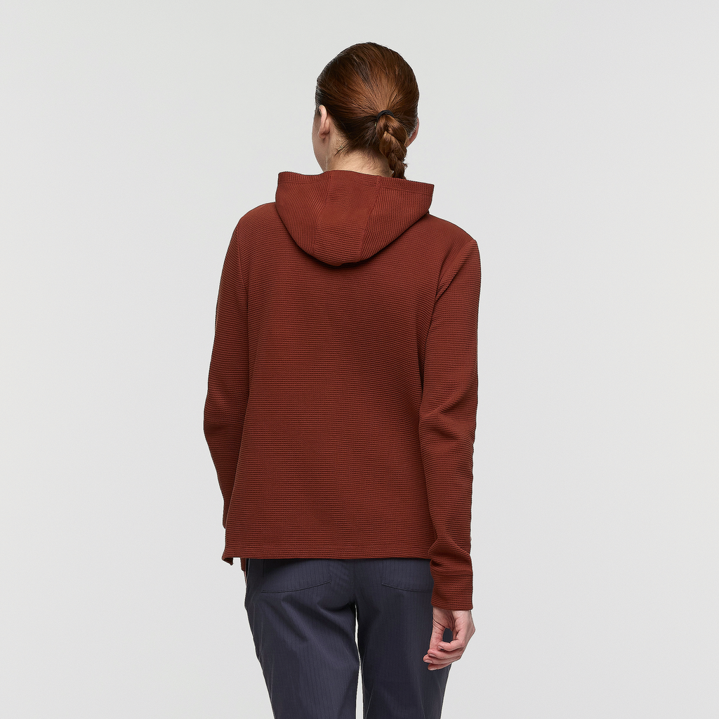 Atajo Long-Sleeve Waffle Hoodie - Women's, Rusty, Model Kathleen