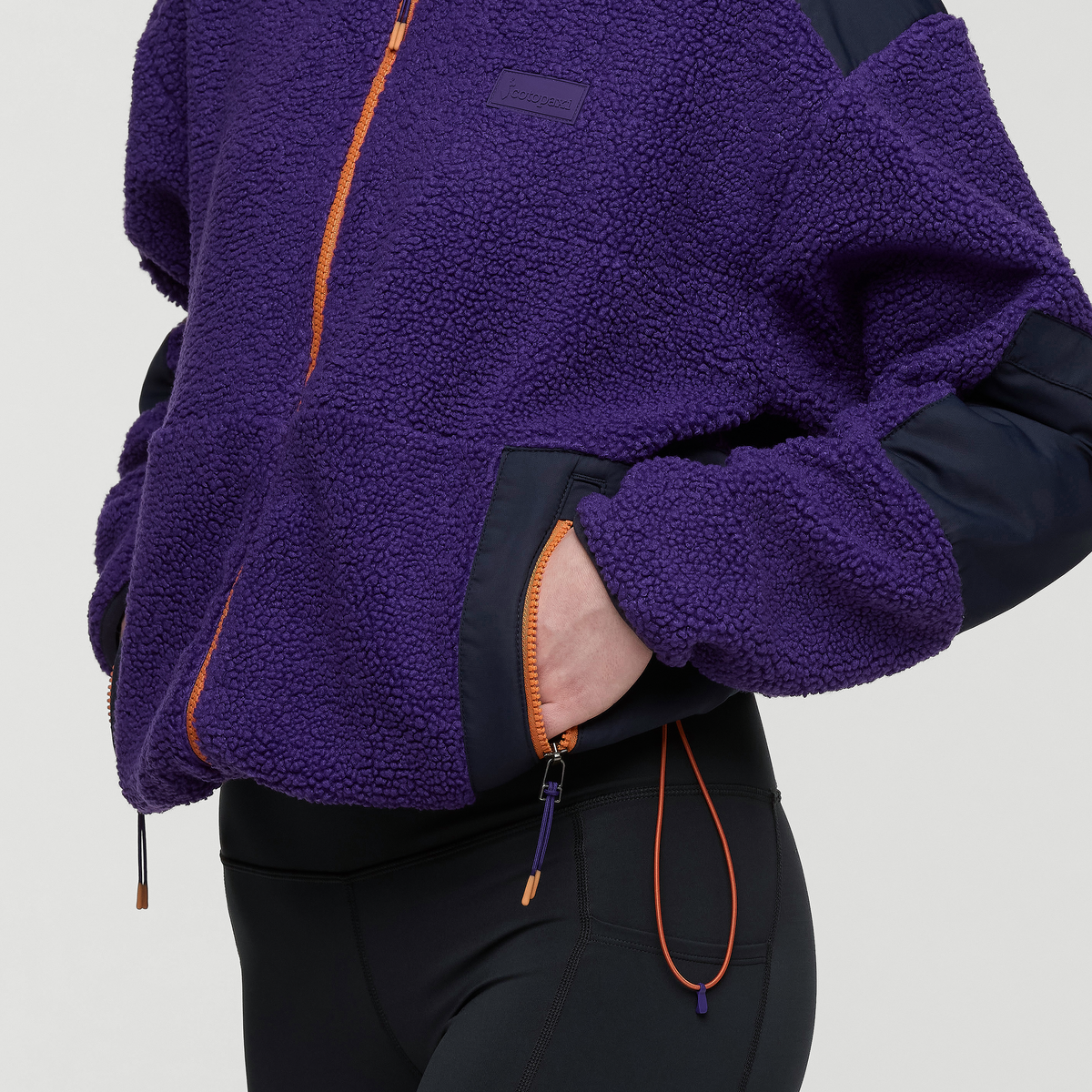 Bacano Fleece Jacket - Women's, Black Violet/Carbon, Model Kathleen