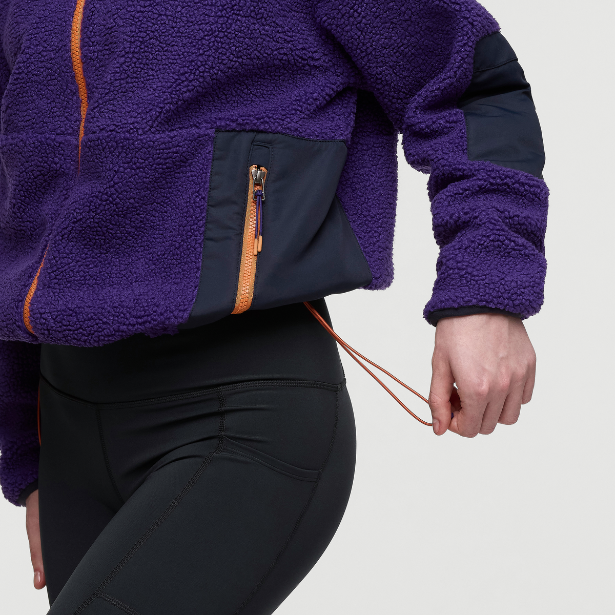 Bacano Fleece Jacket - Women's, Black Violet/Carbon, Model Kathleen