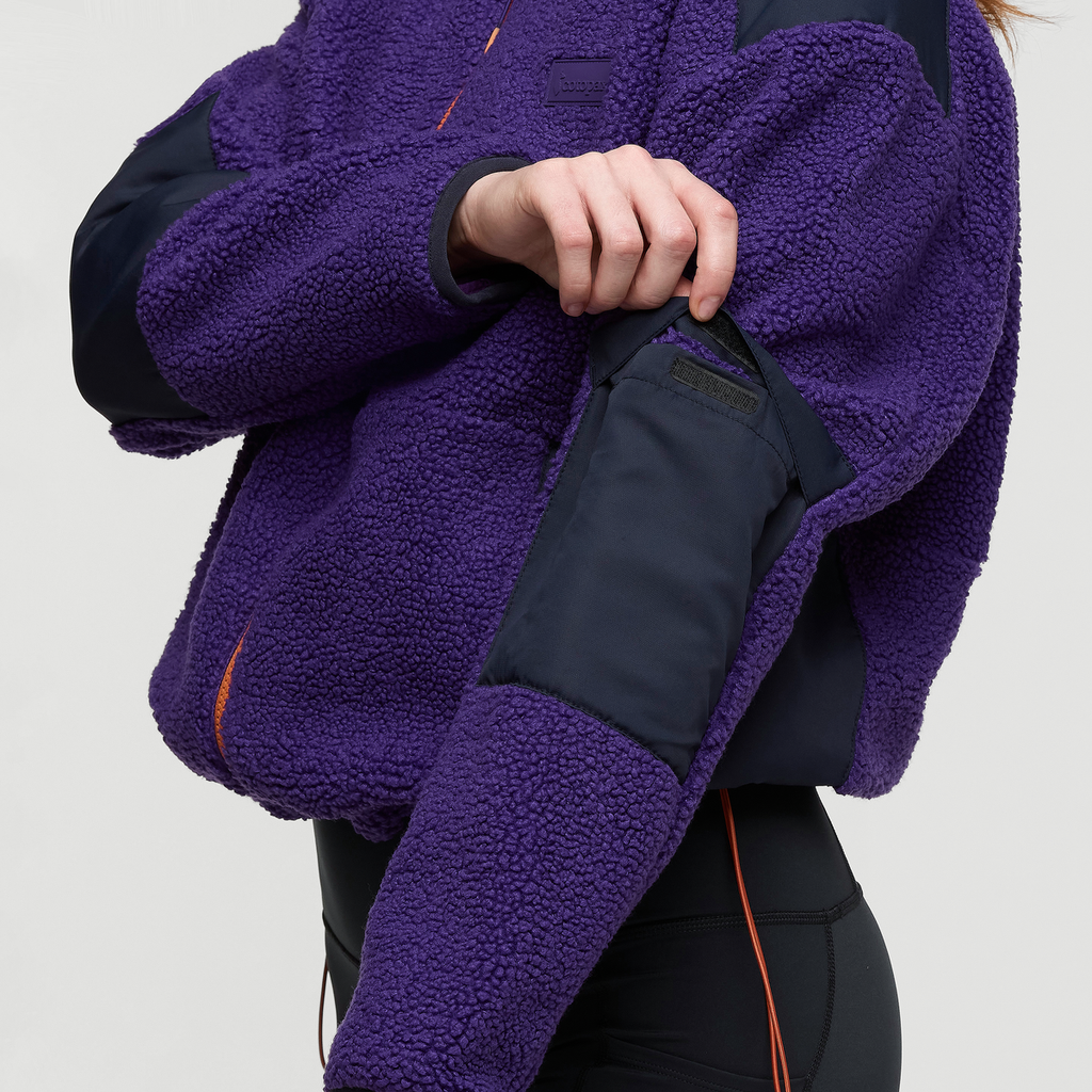 Bacano Fleece Jacket - Women's, Black Violet/Carbon, Model Kathleen