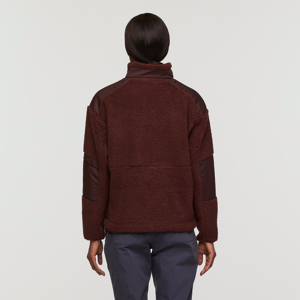 Bacano Fleece Jacket - Women's, Chestnut/Coffee, Model Sydney