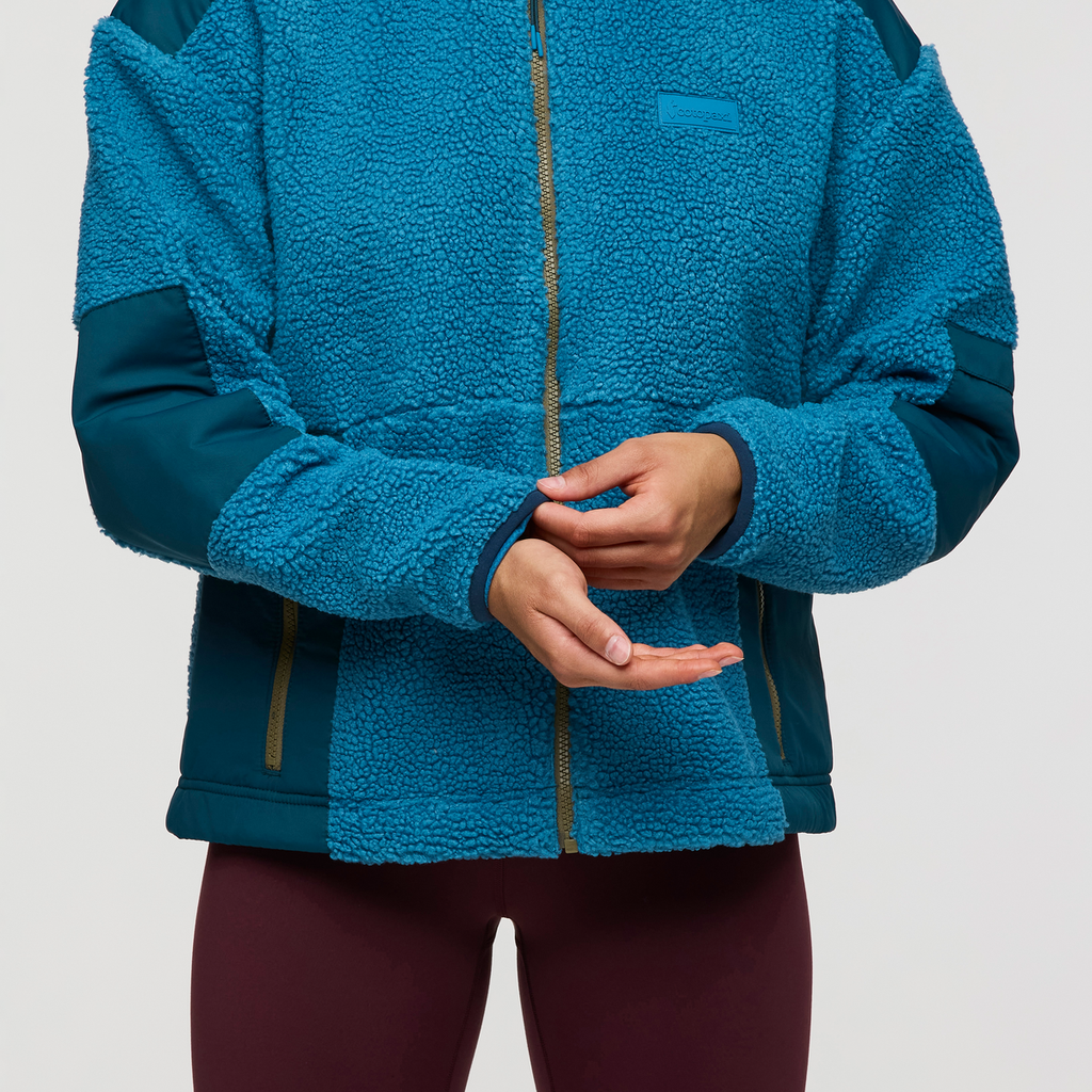 Bacano Fleece Jacket - Women's, Lake/Abyss, Model London
