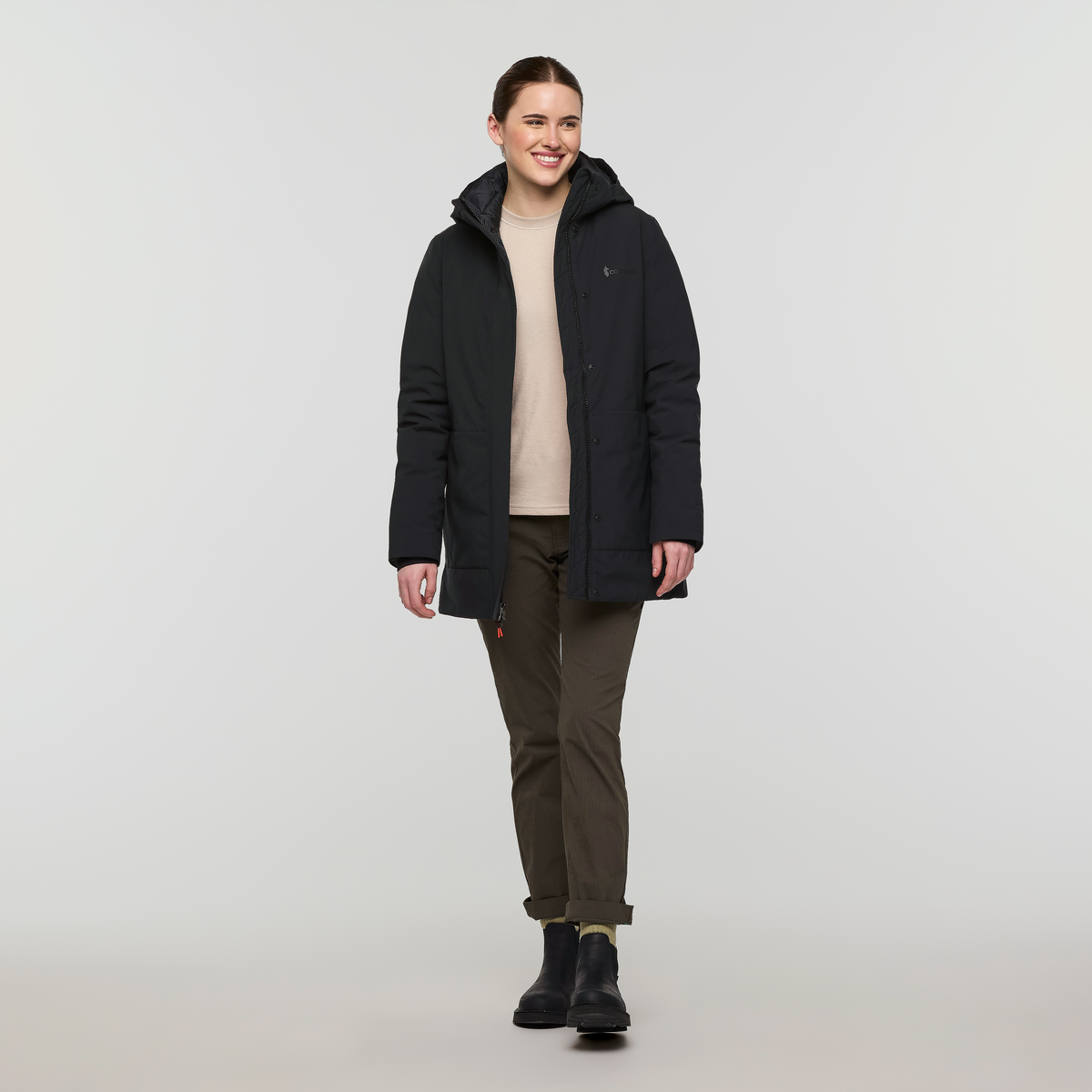 Calidez Down Parka - Women's, Cotopaxi Black, Model Kathleen