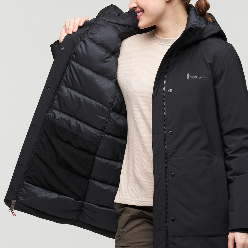 Calidez Down Parka - Women's, Cotopaxi Black, Model Kathleen