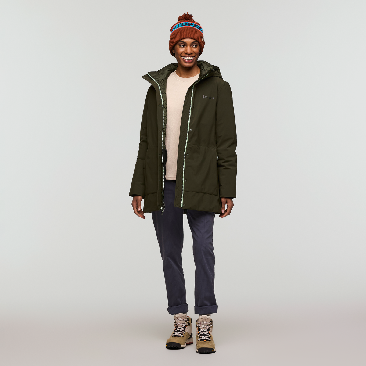 Calidez Down Parka - Women's, Woods, Model Sydney
