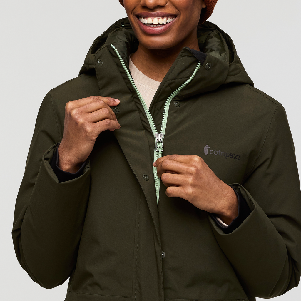 Calidez Down Parka - Women's, Woods, Model Sydney