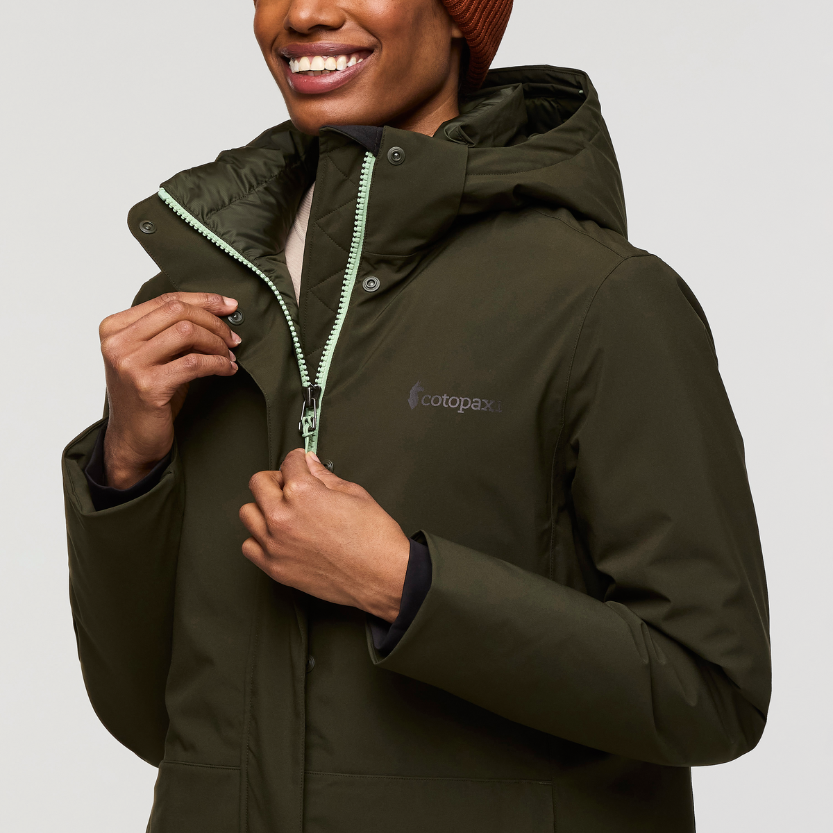 Calidez Down Parka - Women's, Woods, Model Sydney