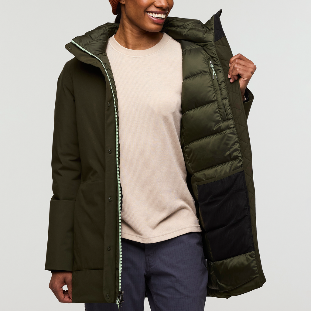 Calidez Down Parka - Women's, Woods, Model Sydney