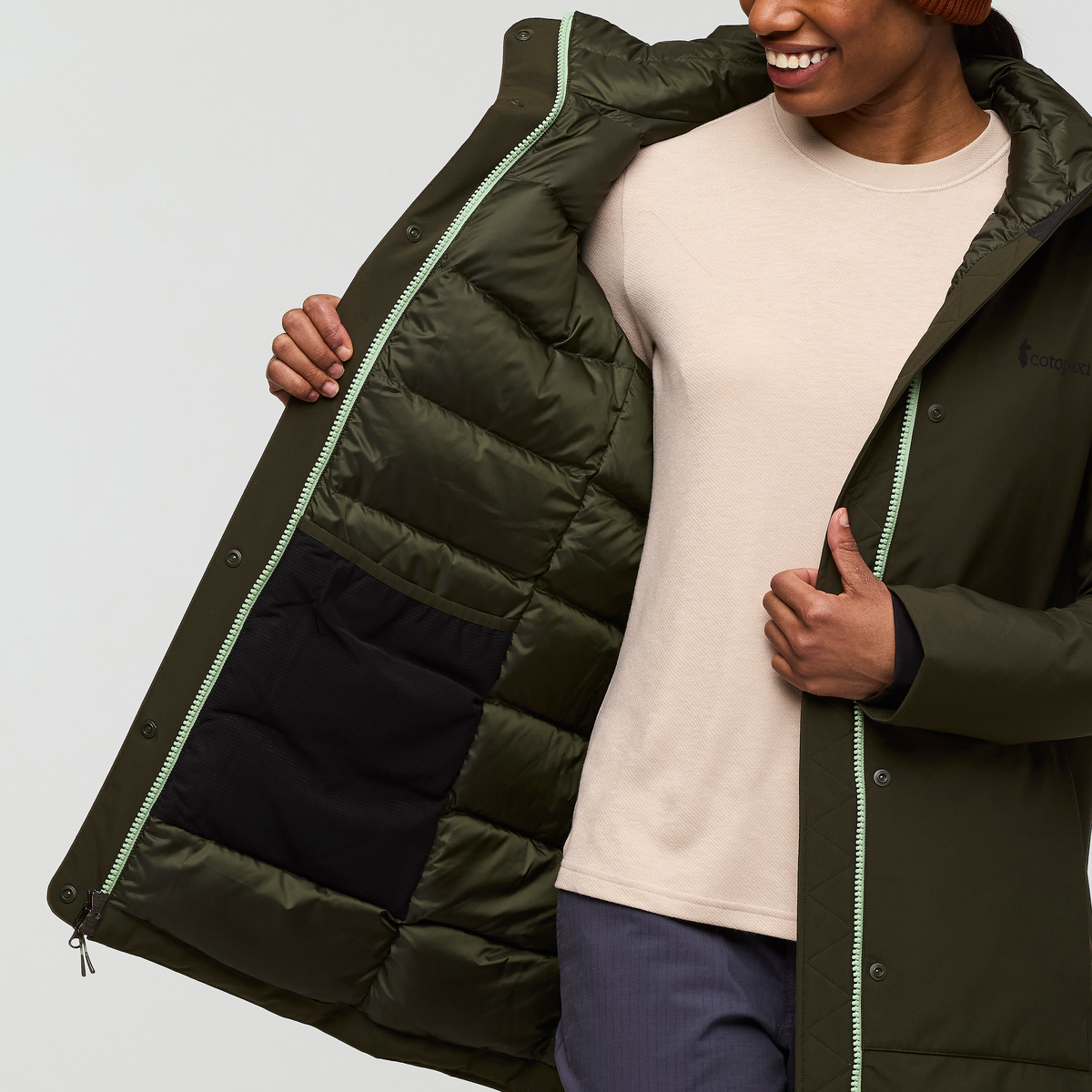 Calidez Down Parka - Women's, Woods, Model Sydney