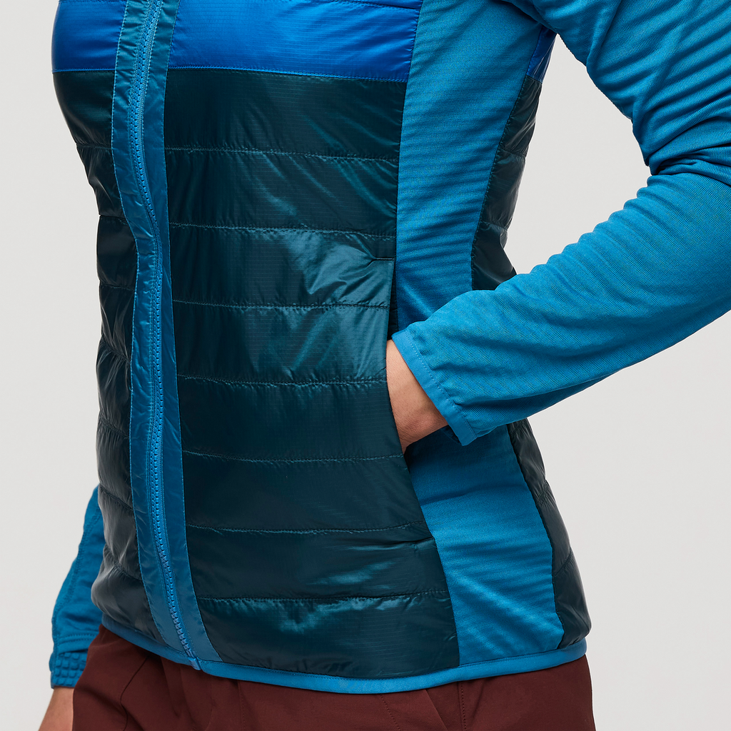 Capa Hybrid Insulated Hooded Jacket - Women's, Lake/Abyss, Model London