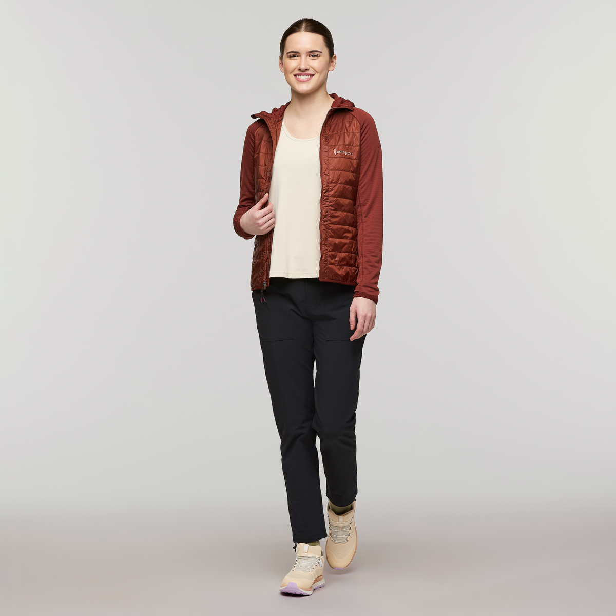 Capa Hybrid Insulated Hooded Jacket - Women's, Rusty, Model Kathleen