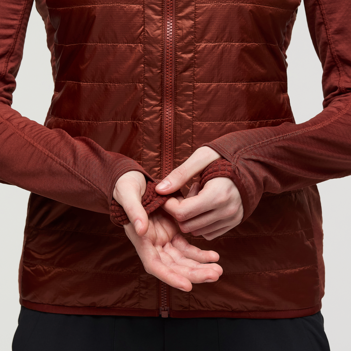 Capa Hybrid Insulated Hooded Jacket - Women's, Rusty, Model Kathleen