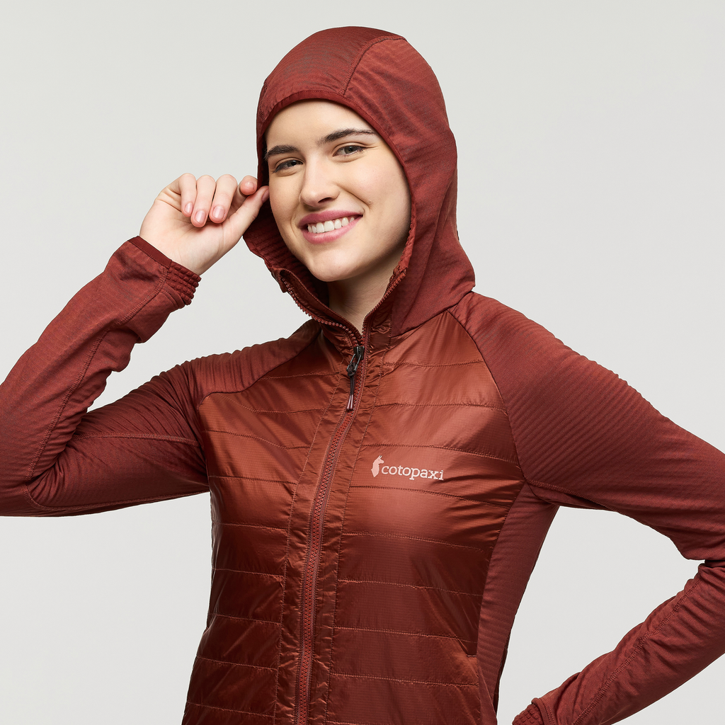 Capa Hybrid Insulated Hooded Jacket - Women's, Rusty, Model Kathleen