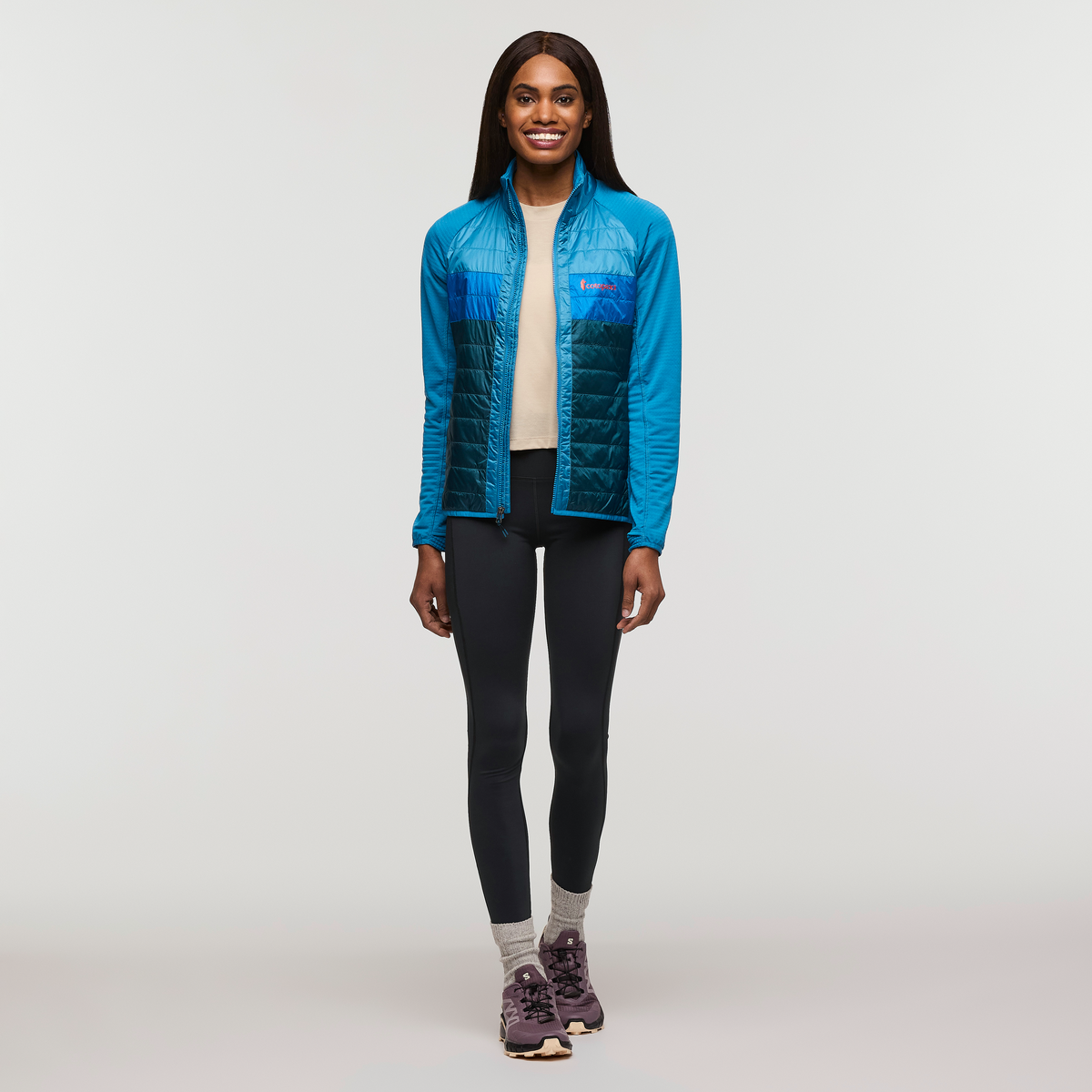 Capa Hybrid Insulated Jacket - Women's, Lake/Abyss, Model Sydney