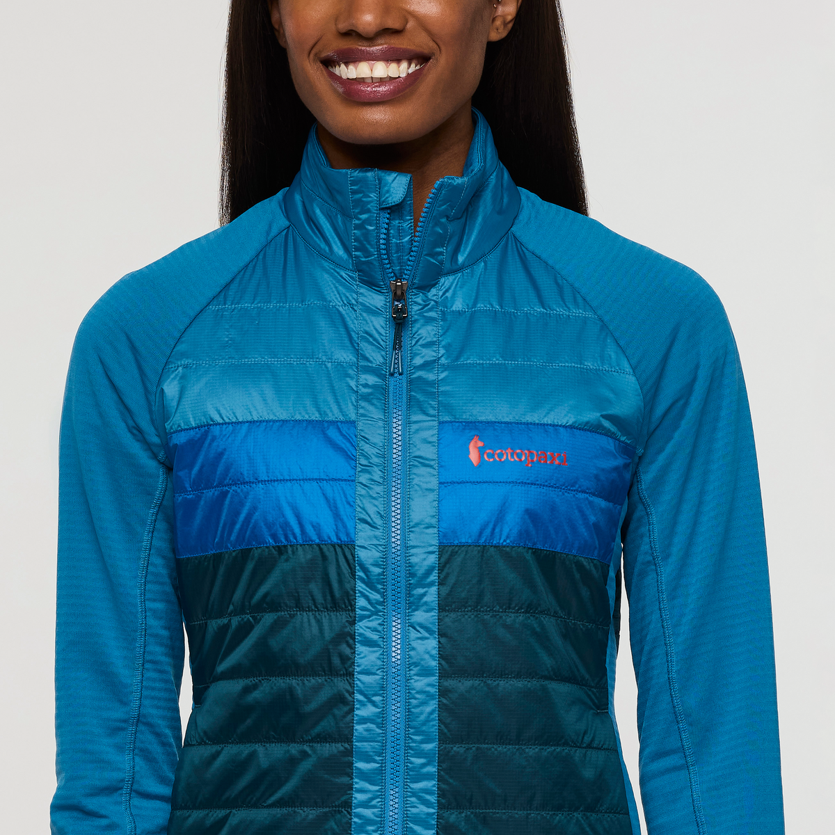 Capa Hybrid Insulated Jacket - Women's, Lake/Abyss, Model Sydney