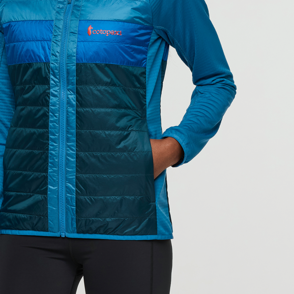 Capa Hybrid Insulated Jacket - Women's, Lake/Abyss, Model Sydney