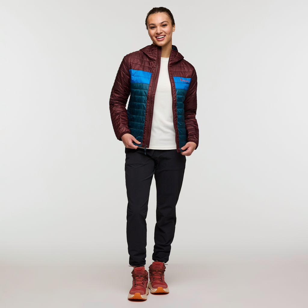 Capa Insulated Hooded Jacket - Women's, Chestnut/Abyss, Model London