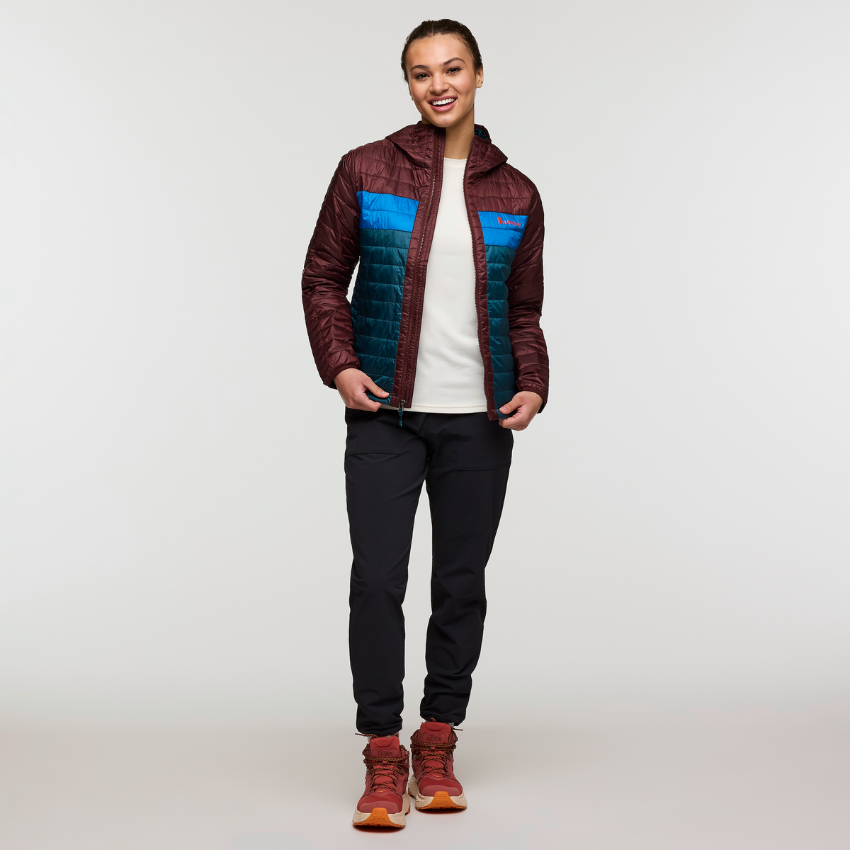 Capa Insulated Hooded Jacket - Women's, Chestnut/Abyss, Model London