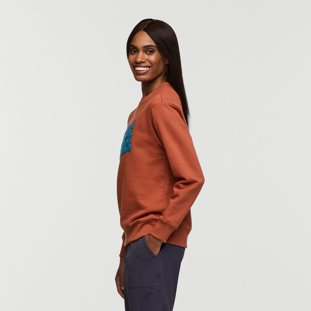 Coto-Patch Crew Sweatshirt - Women's, Faded Brick, Model Sydney