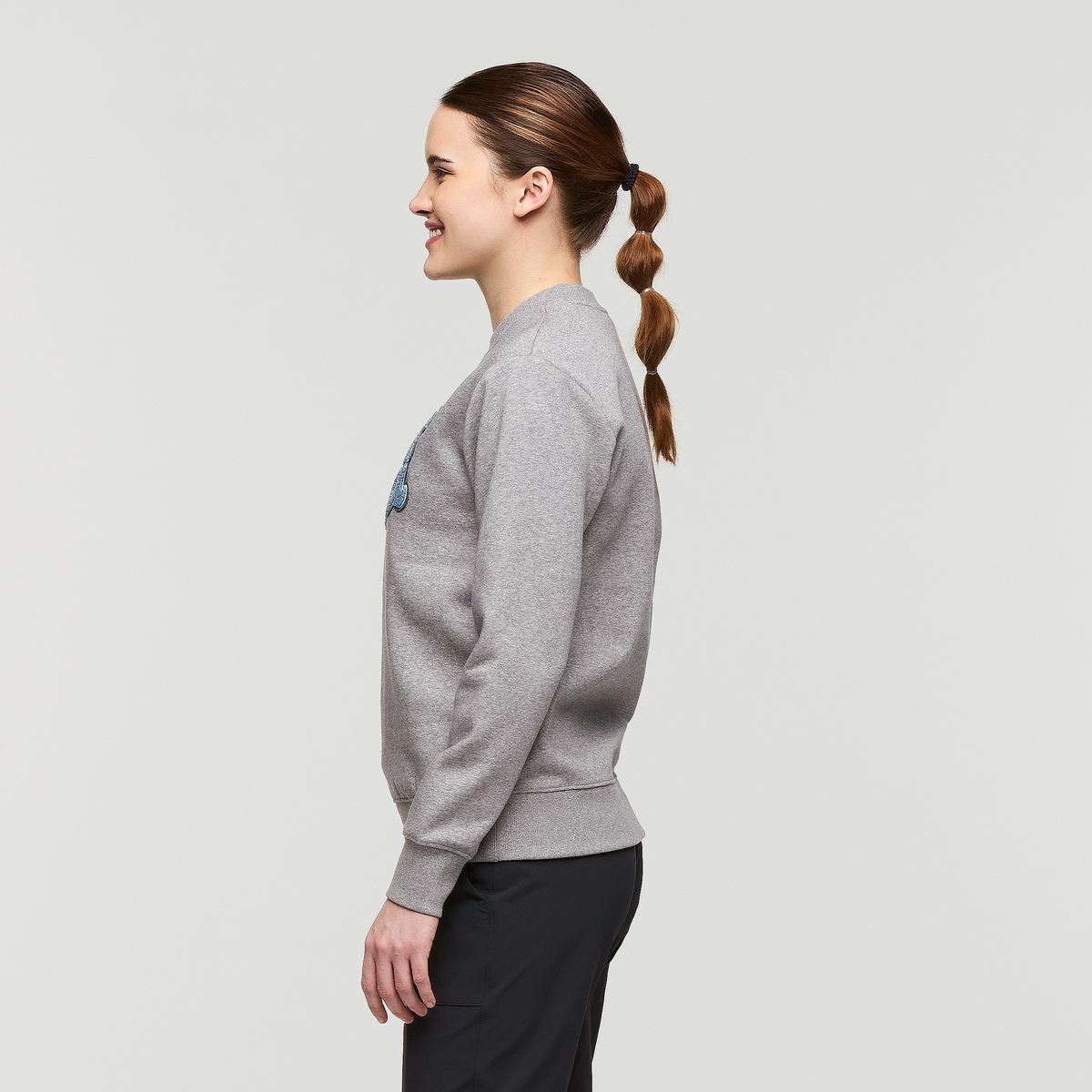 Coto-Patch Crew Sweatshirt - Women's, Heather Grey, Model Kathleen