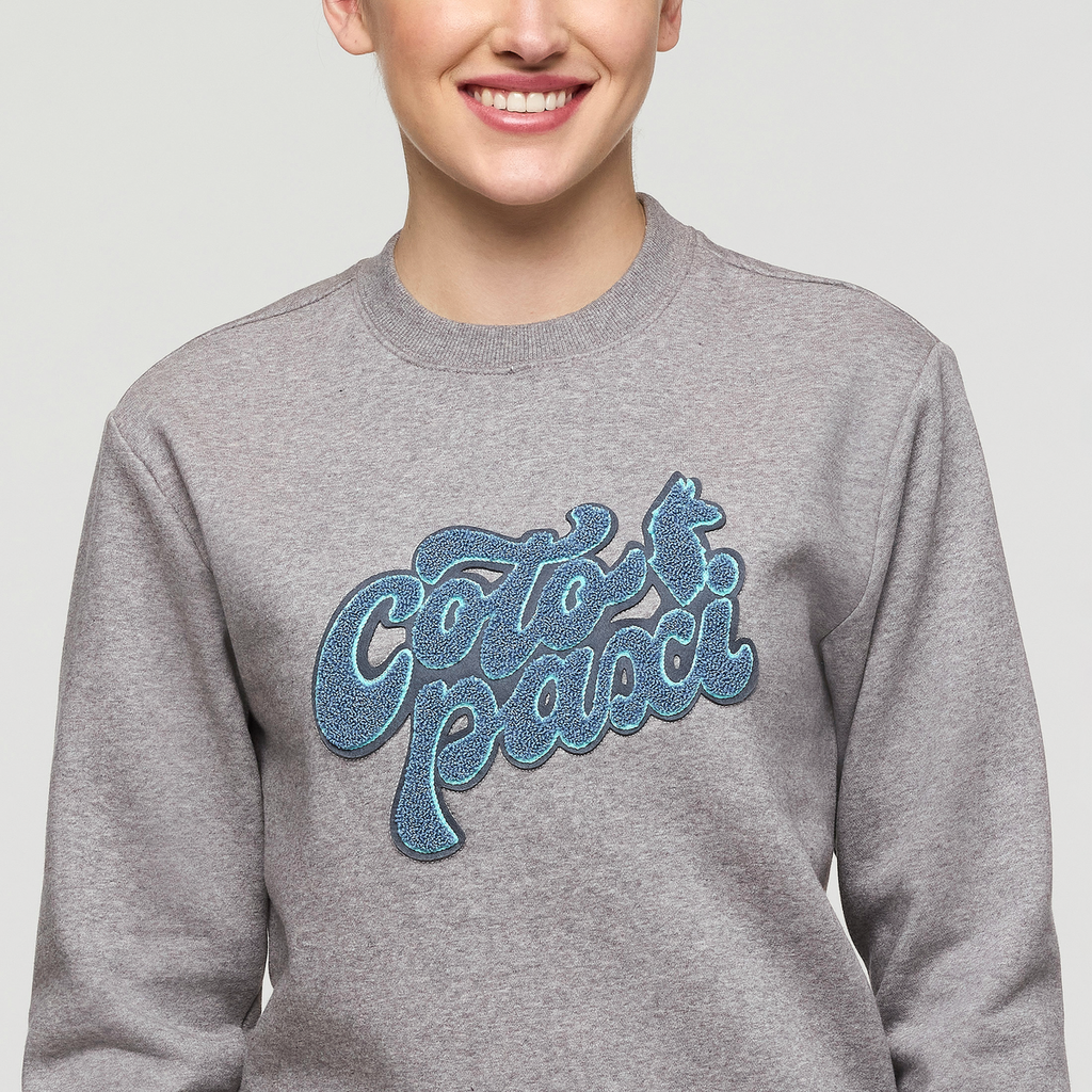 Coto-Patch Crew Sweatshirt - Women's, Heather Grey, Model Kathleen