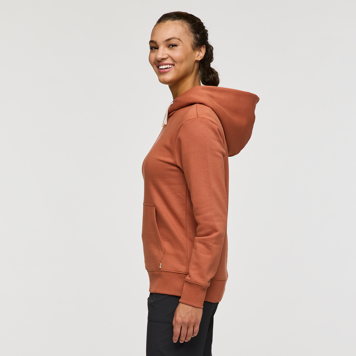 Cotopaxi Llama Pullover Hoodie - Women's, Faded Brick, Model London