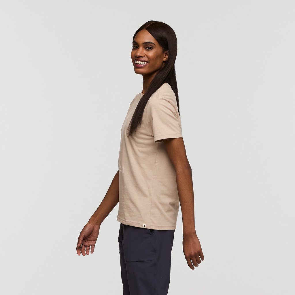 Cotopaxi Llama T-Shirt - Women's, Oatmeal, Model Sydney