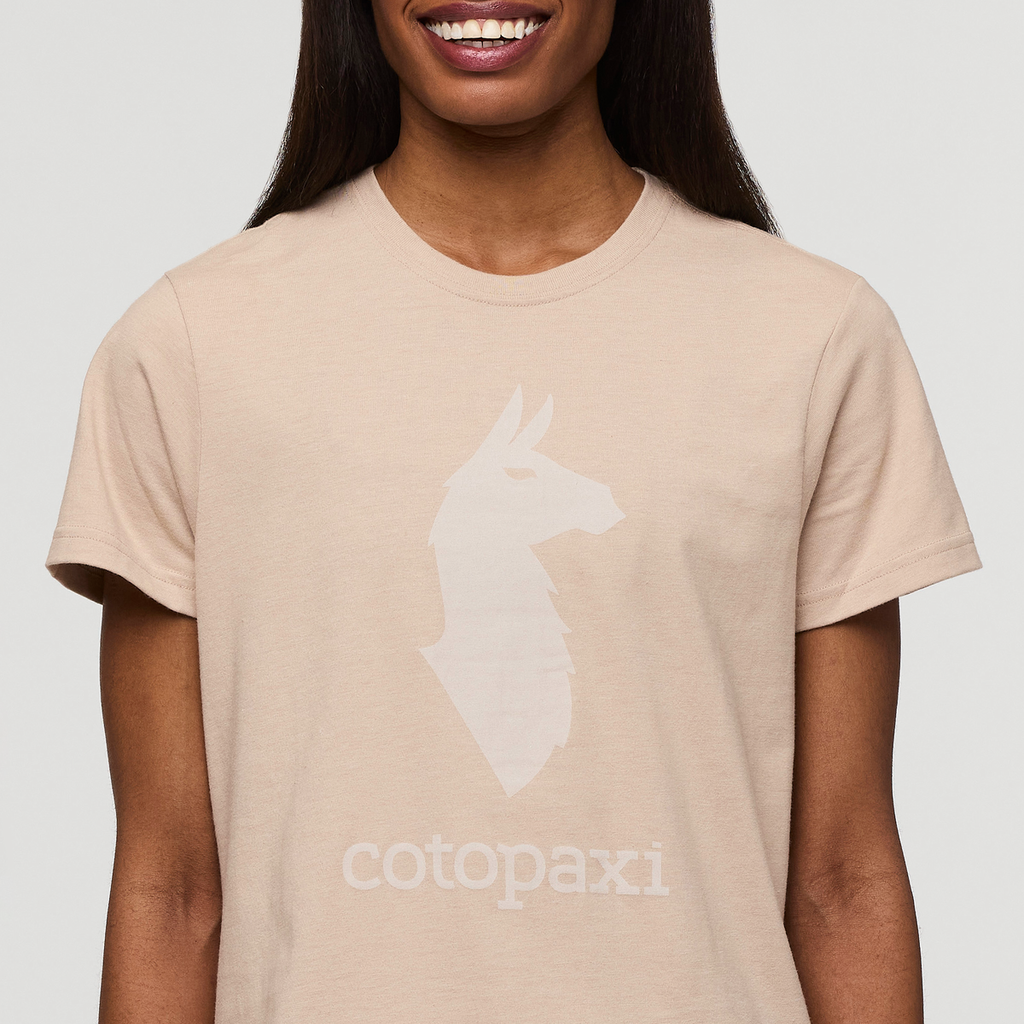 Cotopaxi Llama T-Shirt - Women's, Oatmeal, Model Sydney