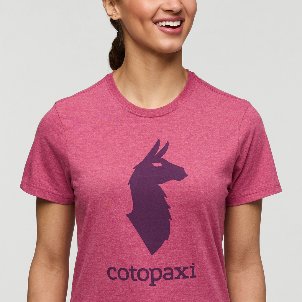 Cotopaxi Llama T-Shirt - Women's, Sangria, Model London