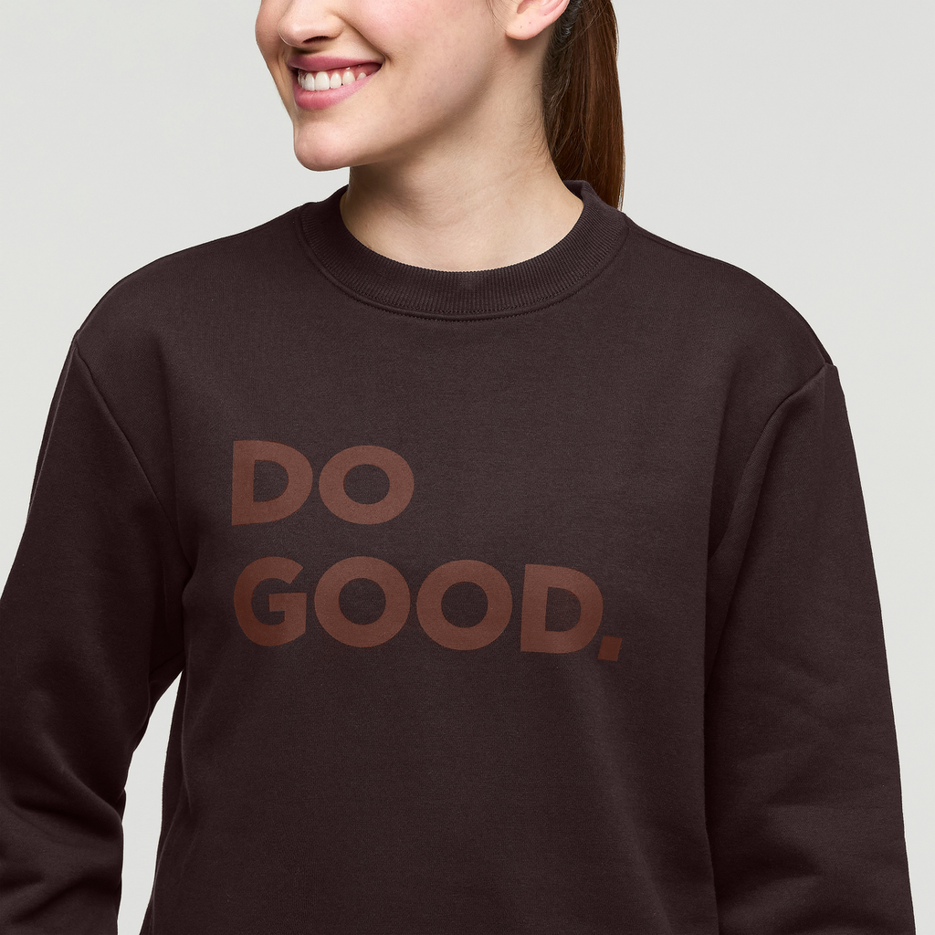 Do Good Crew Sweatshirt - Women's, Coffee, Model Kathleen