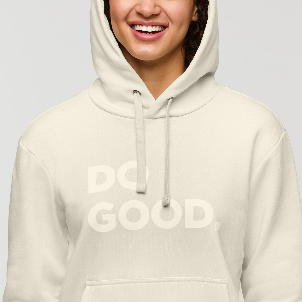 Do Good Pullover Hoodie - Women's, Bone, Model London